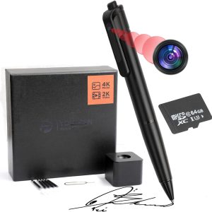 2.7K Pen Camera Mini Cam Pen with 64GB TF cards