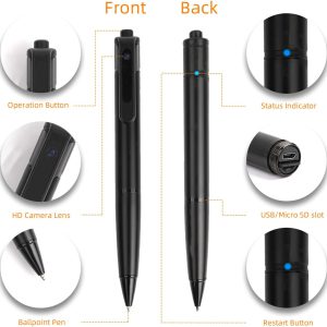2.7K Pen Camera Mini Cam Pen with 64GB TF cards