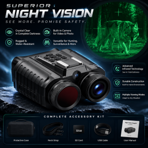 4K Infrared Night Vision Binoculars - 28x Zoom High-Definition Display