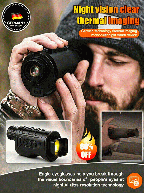 AI15 Thermal Imaging Monocular &ndash; 1920x1080 Resolution, 8000m Range, 10-Hour Battery