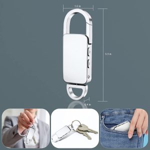 Keychain Voice Recorder -  Portable Voice Activated Recorder , Noise Reduction Digital Audio Recorder