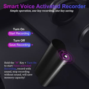 144GB Voice Recorder Magnetic Voice Activated Recorder With timestamp function
