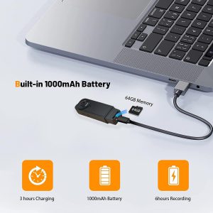 Mini Body Camera 1080P HD with 64GB Card