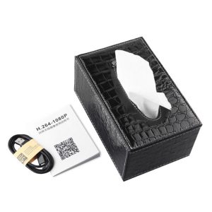 PU Leather Tissue Box Mini Camera Night Version